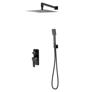 FDESIGN SEPPIA zestaw natryskowy z baterią i deszczownicą, czarny