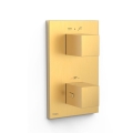 TRES THERM-BOX bateria natryskowa podtynkowa, 24-k złoto matowe