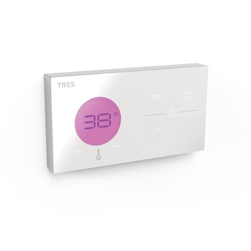 TRES Shower Technology Blue Edition elektroniczny sterownik termostatyczny podtynkowy 3-drożny, biały