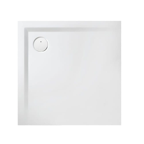 SANPLAST SPACE MINERAL 90x90 brodzik kwadratowy, biały