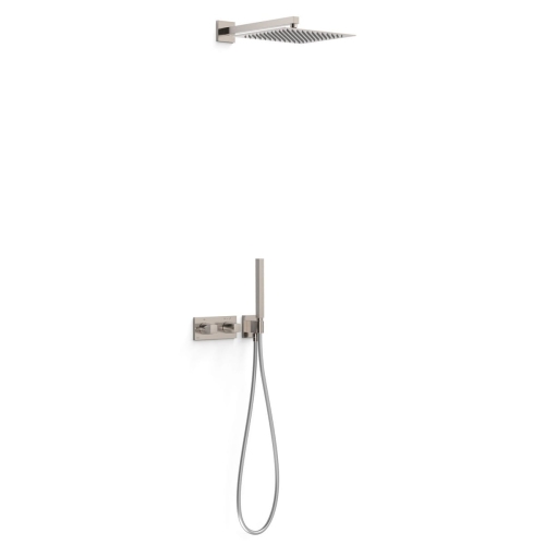 TRES B-SYSTEM zestaw natryskowy termostatyczny z baterią i deszczownicą, stal
