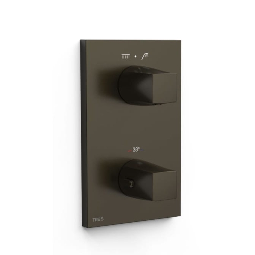 TRES THERM-BOX bateria natryskowa podtynkowa, czarny brąz