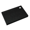 SCHEDLINE CAMERON BLACK STONE 80x100 brodzik prostokątny, czarny strukturalny