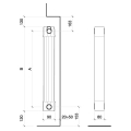 Fondital GARDA S/90 grzejnik dekoracyjny. 160cm, 6-elem