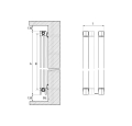 Fondital GARDA S/90 AC grzejnik dekoracyjny. 180cm, 7-elem