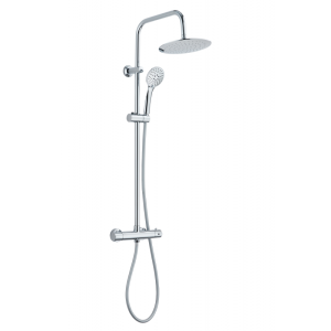 INVENA MUSTA zestaw natryskowy z deszczownicą i baterią, chrom