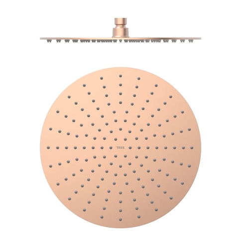TRES deszczownica sufitowa 300x300 mm, 24-k matowe różowe złoto