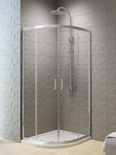 NEW TRENDY NEW VARIA 90x90 cm kabina półokrągła, szkło transparentne