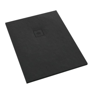 SCHEDLINE PROTOS BLACK STONE 80x160 brodzik prostokątny, czarna struktura