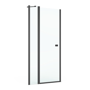 ROCA CAPITAL BLACK drzwi uchylne z polem stałym 80 cm