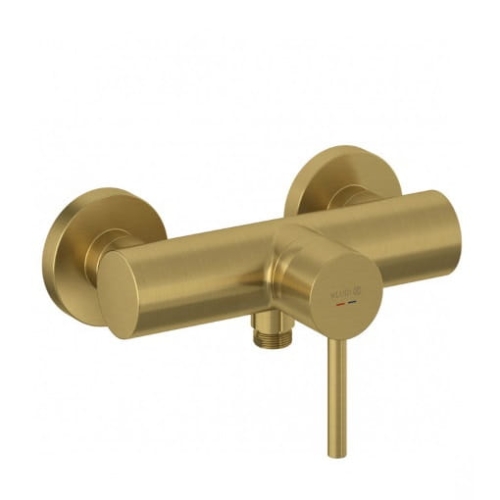 KLUDI BOZZ bateria natryskowa naścienna, złoty szczotkowany