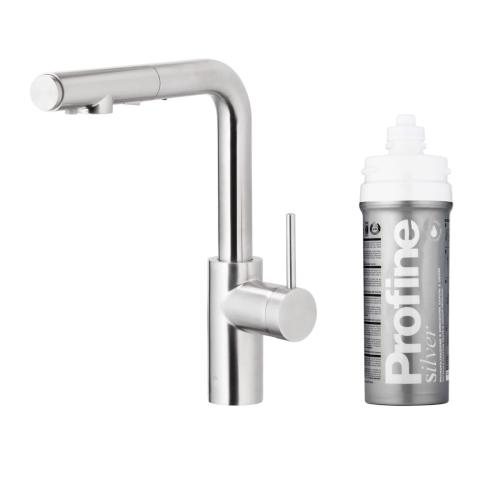 KFA DUERO PURE BASIC INOX bateria kuchenna stojąca z filtrem PROFINE silver small