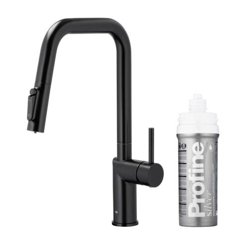 KFA DUERO PURE BASIC BLACK bateria kuchenna stojąca z filtrem PROFINE silver