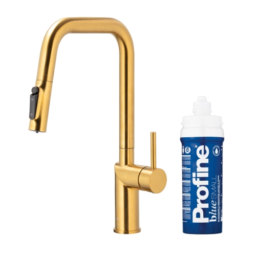 KFA DUERO PURE STYLE GOLD bateria kuchenna stojąca z filtrem PROFINE blue