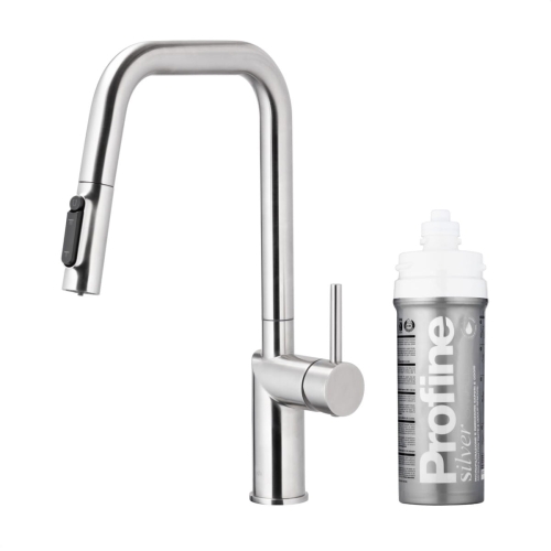 KFA DUERO PURE BASIC INOX bateria kuchenna stojąca z filtrem PROFINE silver