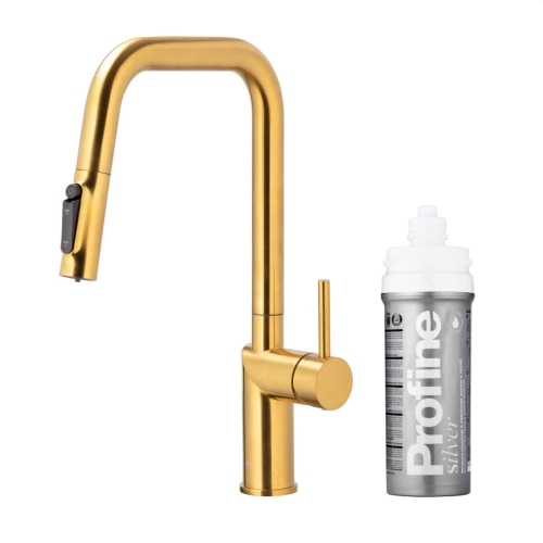 KFA DUERO PURE BASIC GOLD bateria kuchenna stojąca z filtrem PROFINE silver