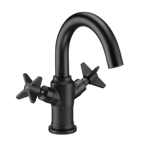 DEANTE Bateria TEMISTO NERO umywalkowa stojąca 2-pokrętłowa czarny