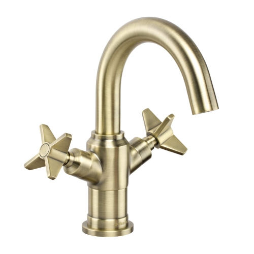 DEANTE Bateria TEMISTO umywalkowa stojąca 2-pokrętłowa mosiądz