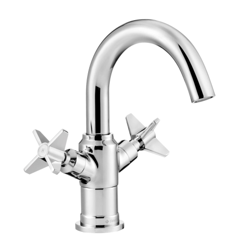 DEANTE Bateria TEMISTO umywalkowa stojąca 2-pokrętłowa chrom