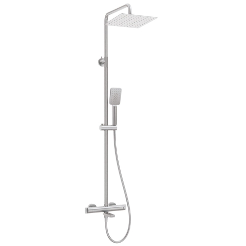 DEANTE Deszczownia DEANTE STAL SZCZOTKOWANA z baterią wannową termostatyczną stal szczotkowana