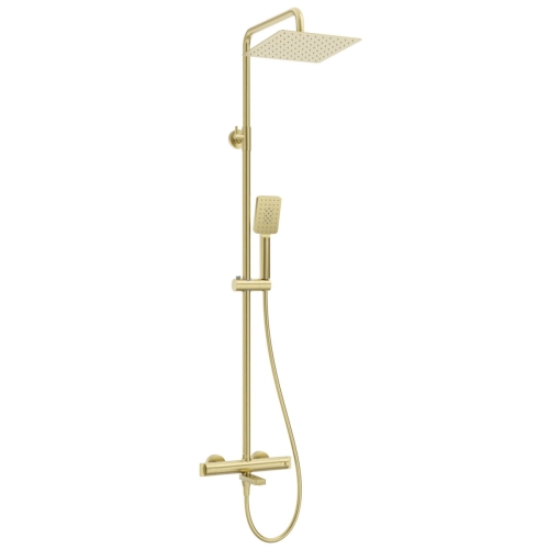 DEANTE Deszczownia DEANTE ZŁOTO SZCZOTKOWANE z baterią wannową termostatyczną złoto szczotkowane