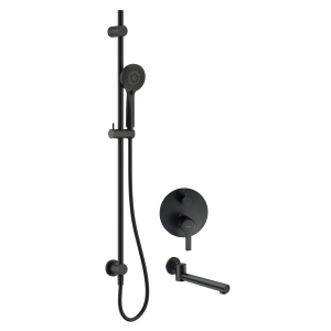 DEANTE komplet podtynkowy ARNIKA z wylewką wannową nero czarny