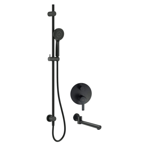 DEANTE komplet podtynkowy ARNIKA z wylewką wannową nero czarny