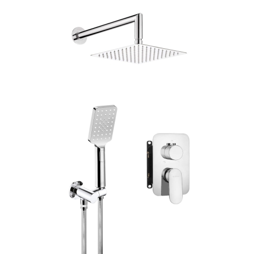 DEANTE komplet podtynkowy natryskowy ALPINIA chrom z boxem mieszaczowym chrom