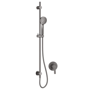 DEANTE komplet podtynkowy natryskowy ARNIKA titanium z zestawem podtynkowy natryskowym titanium