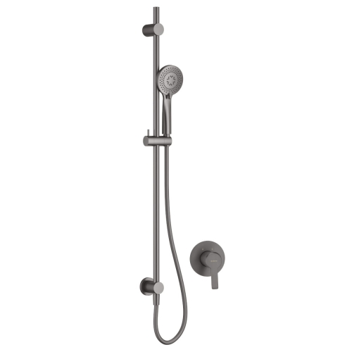 DEANTE komplet podtynkowy natryskowy ARNIKA titanium z zestawem podtynkowy natryskowym titanium