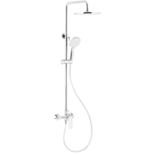 KFA AGAT zestaw natryskowy z deszczownicą i baterią, chrom