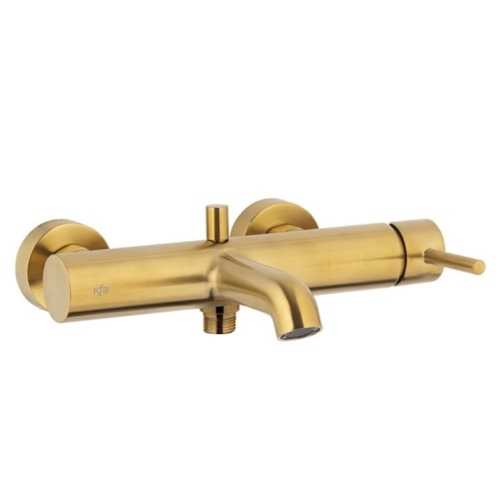 KFA MOZA bateria wannowo-natryskowa naścienna, złoty szczotkowany