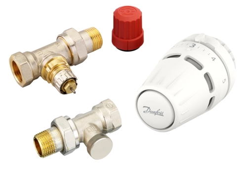 DANFOSS zestaw termostatyczny REGUS RA click, prosty + Głowica