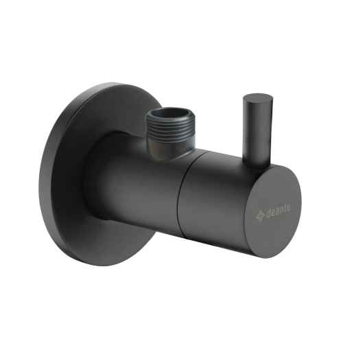 DEANTE zawór kątowy z głowicą ceramiczną okrągły z filtrem 1/2" - 3/8", nero czarny