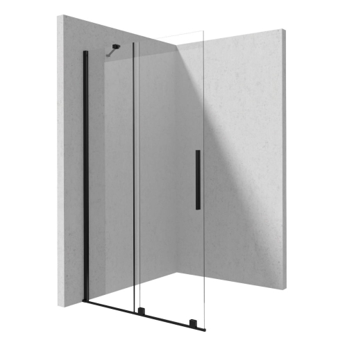 DEANTE walk-in przesuwny JASMIN, nero 120x195 cm czarny
