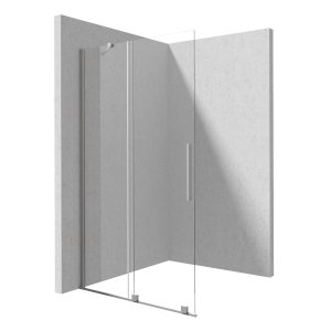 DEANTE walk-in przesuwny stal szczotkowana 120x195 cm stal szczotkowana