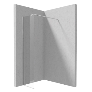 DEANTE ścianka KERRIA PLUS walk in chrom 30 cm z powłoką, szkło totalwhite chrom
