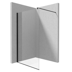 DEANTE ścianka KERRIA PLUS walk in nero 140 cm z powłoką, szkło totalwhite czarny