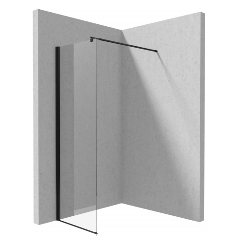 DEANTE ścianka KERRIA PLUS walk in nero 60 cm z powłoką, szkło totalwhite czarny