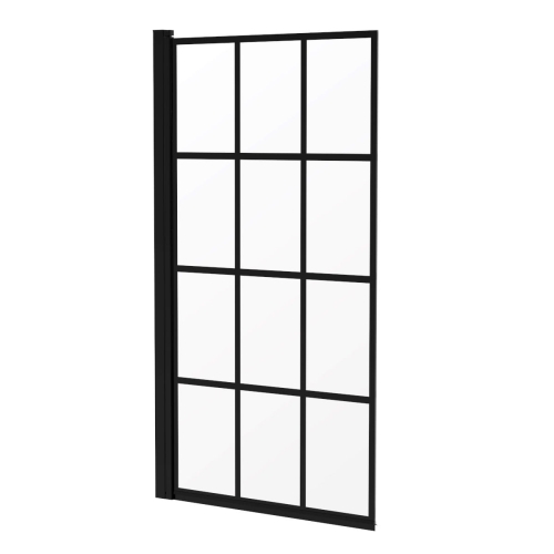DEANTE parawan nawannowy JASMIN NERO szkło transparentne z powłoką 80x140 cm czarny