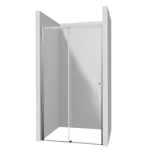 DEANTE drzwi przesuwne KERRIA PLUS chrom 110 cm z powłoką, szkło totalwhite chrom