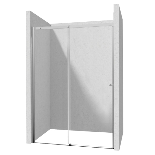 DEANTE drzwi przesuwne KERRIA PLUS chrom 180 cm z powłoką, szkło totalwhite chrom