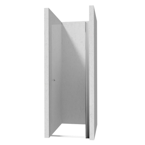 DEANTE drzwi wahadłowe KERRIA PLUS chrom 70 cm z powłoką, szkło totalwhite chrom