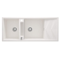 DEANTE Zlewozmywak MAGNETIC alabaster granit 2k z/o 1160x500x224, 3,5" + osprzęt space-saver click alabaster