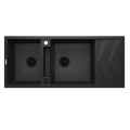 DEANTE Zlewozmywak MAGNETIC grafit met.granit 2k z/o 1160x500x224, 3,5" + osprzęt space-saver nero click grafit metalik