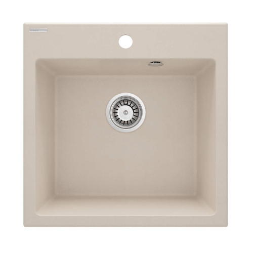 DEANTE Zlewozmywak EVORA beż granit 1k 500x500x216, 3,5" + osprzęt space-saver beż