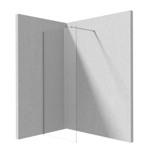 DEANTE ścianka walk-in JASMIN stal szczotkowana 90 cm stal szczotkowana