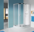 SANPLAST KP4/TX5b 120x80 kabina asymetryczna z brodzikiem prawa, szkło transparentne W0