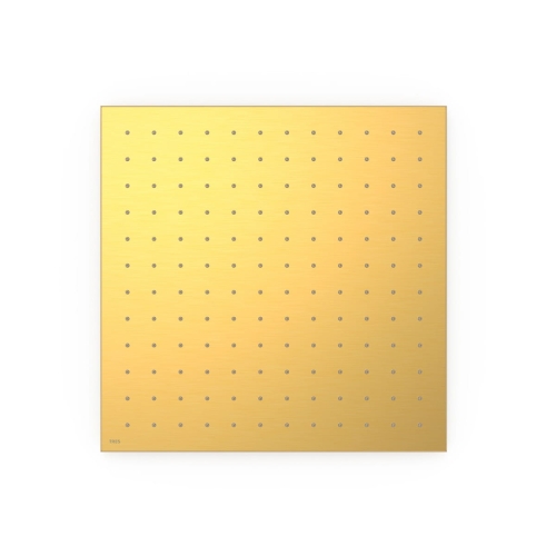 TRES deszczownica podtynkowa sufitowa 405x405 mm, 24-k matowe złoto