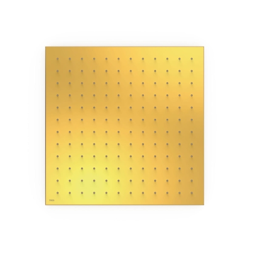 TRES deszczownica podtynkowa sufitowa 405x405 mm, 24-k złoto